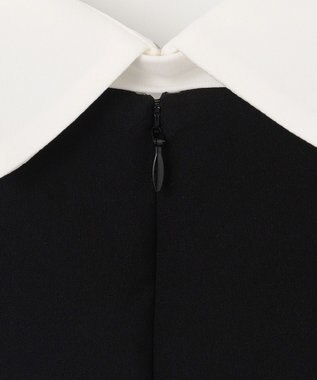 GRACE CONTINENTAL ダブルクロスドレス バイカラー