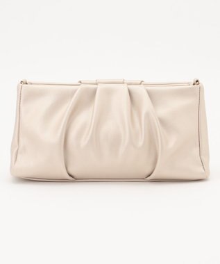 ANY SIS 【2WAY】ギャザーチェーンクラッチショルダー バッグ シャンパン