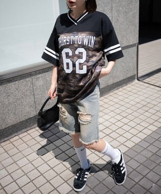 WEGO ナンバリングメッシュビッグT 柄1