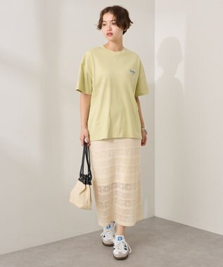 AMERICAN HOLIC レース編みニットタイトスカート Ivory