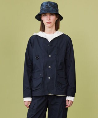 JOSEPH ABBOUD MOUNTAIN 【折り畳み可】ジャングルリーフプリント ポケッタブルバケット ハット ネイビー系6