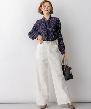 23区 メッシュ ナローベルト ホワイト系