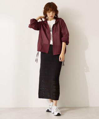 AMERICAN HOLIC レース編みニットタイトスカート Black