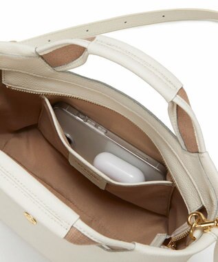 TOPKAPI 【TREASURE TOPKAPI】ソフトシュリンク テープハンドル ショルダー付きミニ トート バッグ ホワイト