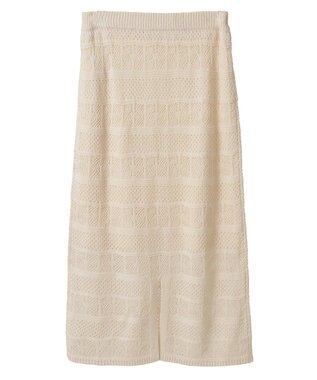 AMERICAN HOLIC レース編みニットタイトスカート Ivory