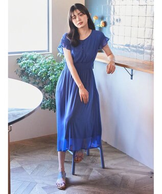 earth music&ecology シャーリングワンピース Blue