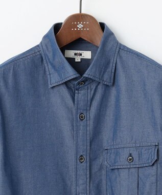 JOSEPH ABBOUD 【キングサイズ・新たな環境配慮型素材使用】サスティナブルファブリック  テンセルツイル  シャツ ネイビー系