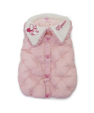 PET PARADISE ディズニー ミニーマウス 遠赤外線 ベスト ツイード襟  小型犬 ピンク