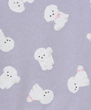 ANY KIDS アニマル 総柄 トレーナー サックスブルー×イヌ