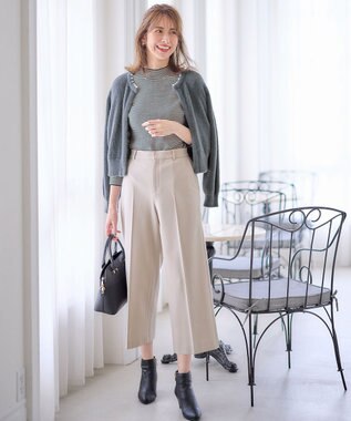 ANY SIS S 【シリーズ累計7万本突破！】サーモ2WAYストレッチ ワイドパンツ アイボリー