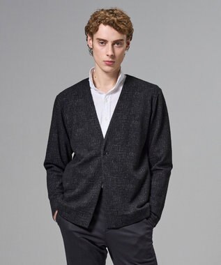 JOSEPH HOMME 【イージーケア】パフィーチェックジャージー　カーディガン