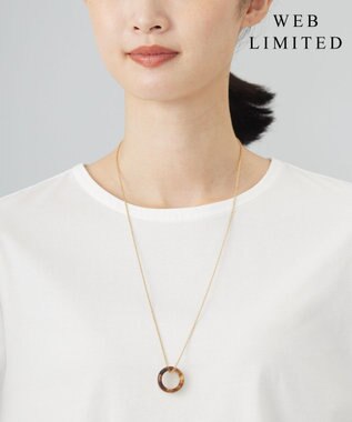 J.PRESS LADIES 【WEB限定】3WAYマーブル スカーフリングネックレス