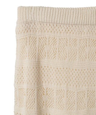 AMERICAN HOLIC レース編みニットタイトスカート Ivory
