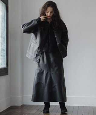 Green Parks ■ＥＳＣＡＲ　ウ゛ィンテージ調エコレザージャケット Black