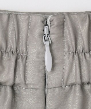 ANY SIS 箔ヴィンテージライクシフォン スカート ライトグレー