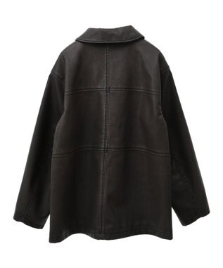 Green Parks ■ＥＳＣＡＲ　ウ゛ィンテージ調エコレザージャケット Brown