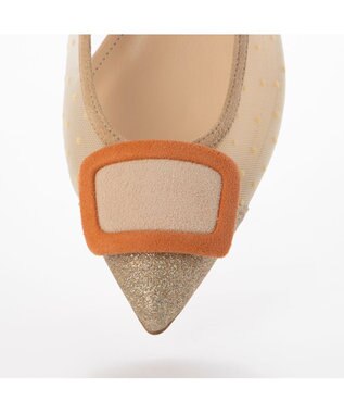 MODE ET JACOMO <MODE ET JACOMO>バックルチュールパンプス ゴールド