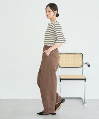 earth music&ecology チノタックパンツ Brown