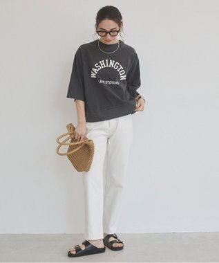 WEGO 【ANGIE VINTAGE/SMLサイズ展開】ストレートデニムパンツ オフホワイト
