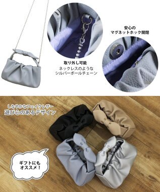 ROOTOTE 6467【直営店限定:ミニショルダー】LT.ベビールー.リボンノット-A 01：ブラック