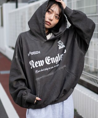 WEGO 【ユニセックス着用ITEM】グラフィックバルーンクロップドプルパーカー