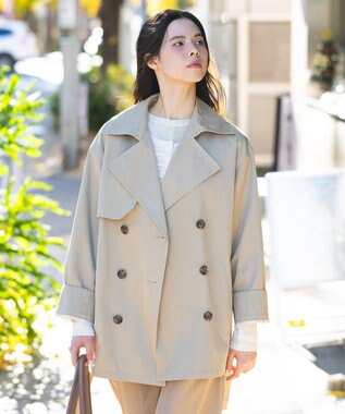 CRAFT STANDARD BOUTIQUE ワイドカフスミディトレンチコート Beige