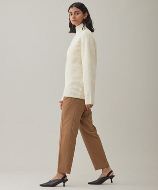 UNFILO MENS ウールライク ワイドパンツ ブラウン