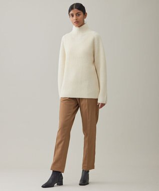 UNFILO MENS ウールライク ワイドパンツ ブラウン