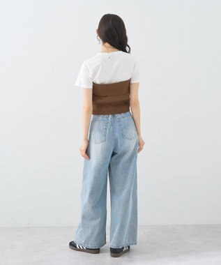 earth music&ecology ＳＥＴ２点コンパクトＴＥＥ＋マルチｗａｙニットビスチ Brown