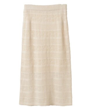 AMERICAN HOLIC レース編みニットタイトスカート Ivory