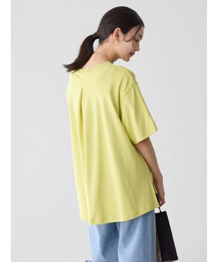 AMERICAN HOLIC 抗菌防臭＋接触冷感クルーネックカットプルオーバー Yellow