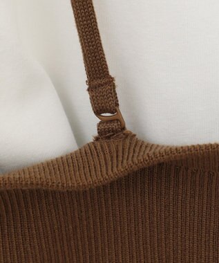 earth music&ecology ＳＥＴ２点コンパクトＴＥＥ＋マルチｗａｙニットビスチ Brown