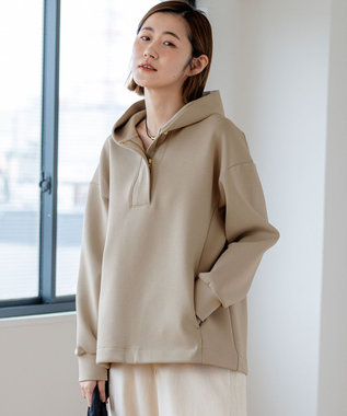 23区 【洗える】コットンエアーダンボール ドロスト フーディー