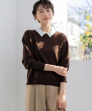 23区 【先行予約/WEB&一部店舗限定】バイカラーデザイン 2WAY ニット