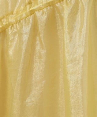 Green Parks シアーシャイニードロストティアードスカート Light Yellow