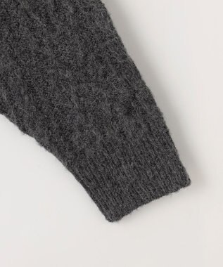 Feroux 【洗える】ケーブルアソート プルオーバーニット グレー系