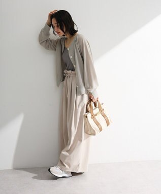 Green Parks 【しのばせカーデ】ポケッタブルＵＶカットニットカーディガン Light Gray