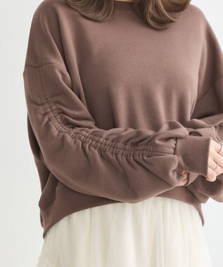 earth music&ecology ドロストスリーブスウェット Brown