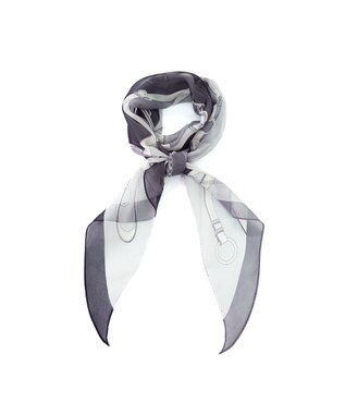 Marca ＜洗えるシルク＞【Marcaオリジナル】フローイングベルト剣先 ウォッシャブル シルクローン 剣先ストール ブラック