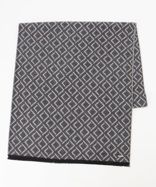 JOSEPH ABBOUD 【リバーシブル】ダイヤパターンＷフェイス ストール グレー系7