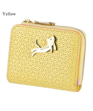 tsumori chisato CARRY キラネコフラワー 2つ折り財布 イエロー
