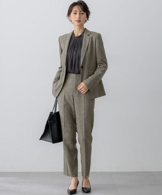 23区 L 【洗える】グラデーションドットプリント ブラウス ネイビー系