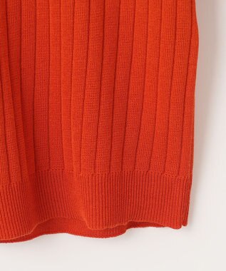 自由区 L 【アンサンブル対応・洗える】ハイツイストコットンアセテート カーディガン ダークオレンジ