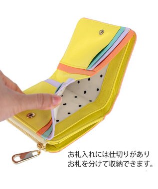 tsumori chisato CARRY キラネコフラワー 2つ折り財布 イエロー