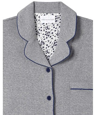 une nana cool 【綿100%】やわらか杢フライスパジャマ MADE WITH LIBERTY FABRIC グレー