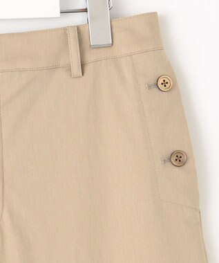 J.PRESS LADIES 【洗える・セットアップ対応】セルロースリネンストレッチ セミワイド パンツ ベージュ系