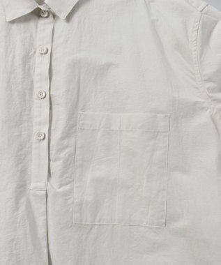 WHITE MAILS 【UNISEX】COTTON PAPER WASHED ポプリンロングシャツ オフホワイト