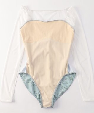 Chacott ロングスリーブレオタード アクアグリーンＰＴ