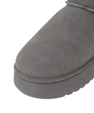 Green Parks ・ｍｉｎｉａ　フェイクムートンショートブーツ Gray