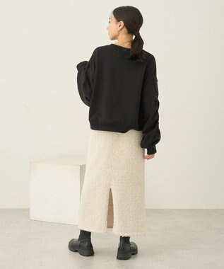 earth music&ecology ドロストスリーブスウェット Black